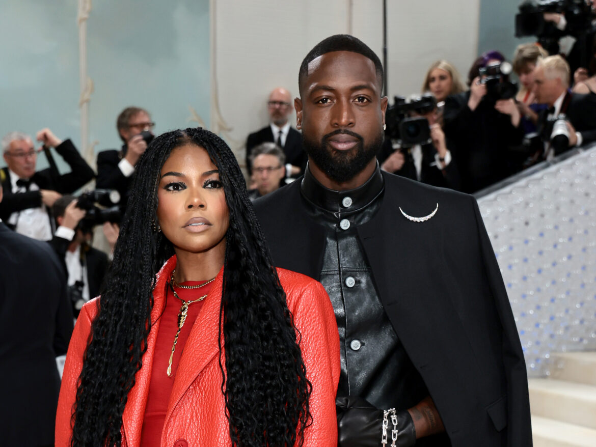 Gabrielle Union and Dwyane Wade at the Met Gala on Monday. Jamie McCarthy/Getty Images