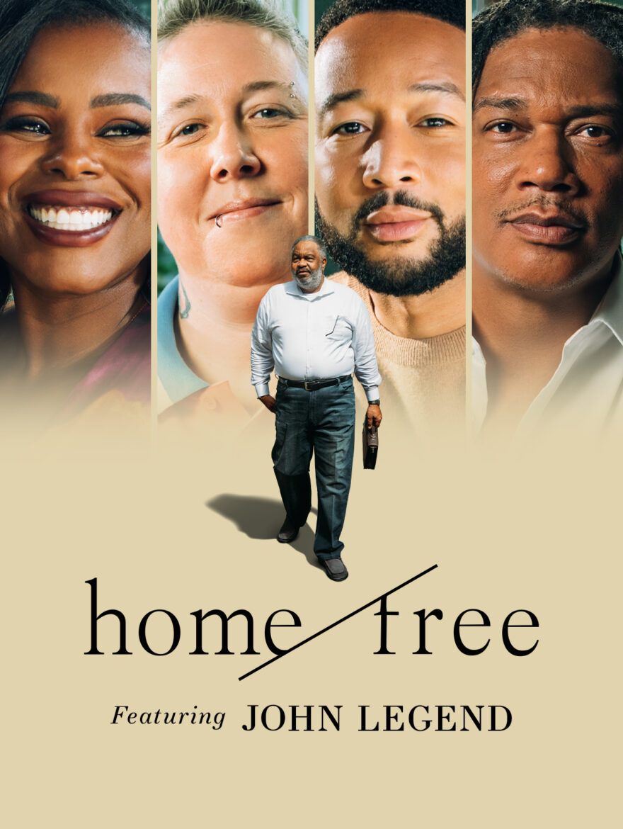 Movie poster for HOME/FREE, a short documentary that sheds light on the unseen obstacles individuals face after incarceration. Slack