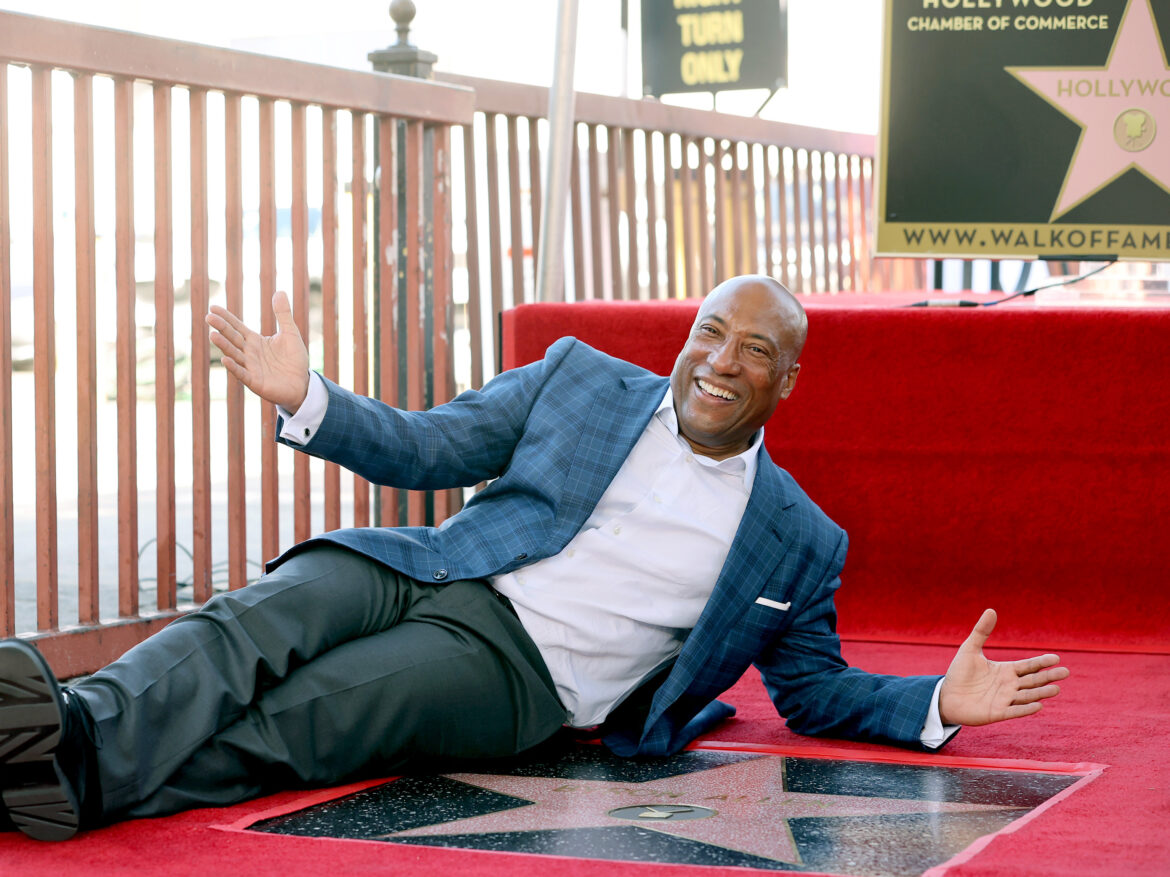 Byron Allen at the ceremony where his star on the Hollywood Walk of Fame was unveiled on October 20, 2021 in Hollywood, California.
Emma McIntyre/Getty Images
