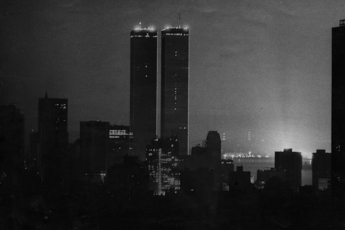 City-wide power failure plunged the Manhattan skyline into darkness on the night of July 13-14, 1977. Thomas Monaster/NY Daily News Archive via Getty Images