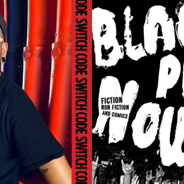 Left: James Spooner, co-creator of Afropunk Festival and co-editor of Black Punk Now. Right: Black Punk Now cover art.