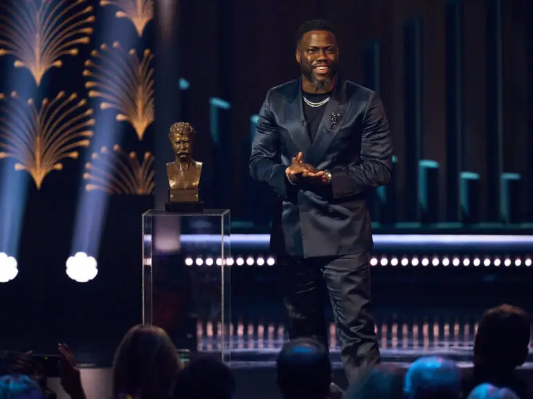 Kevin Hart received the 25th annual Mark Twain Prize for American Humor at The Kennedy Center in Washington, D.C. on March 24th, 2024. The Kennedy Center