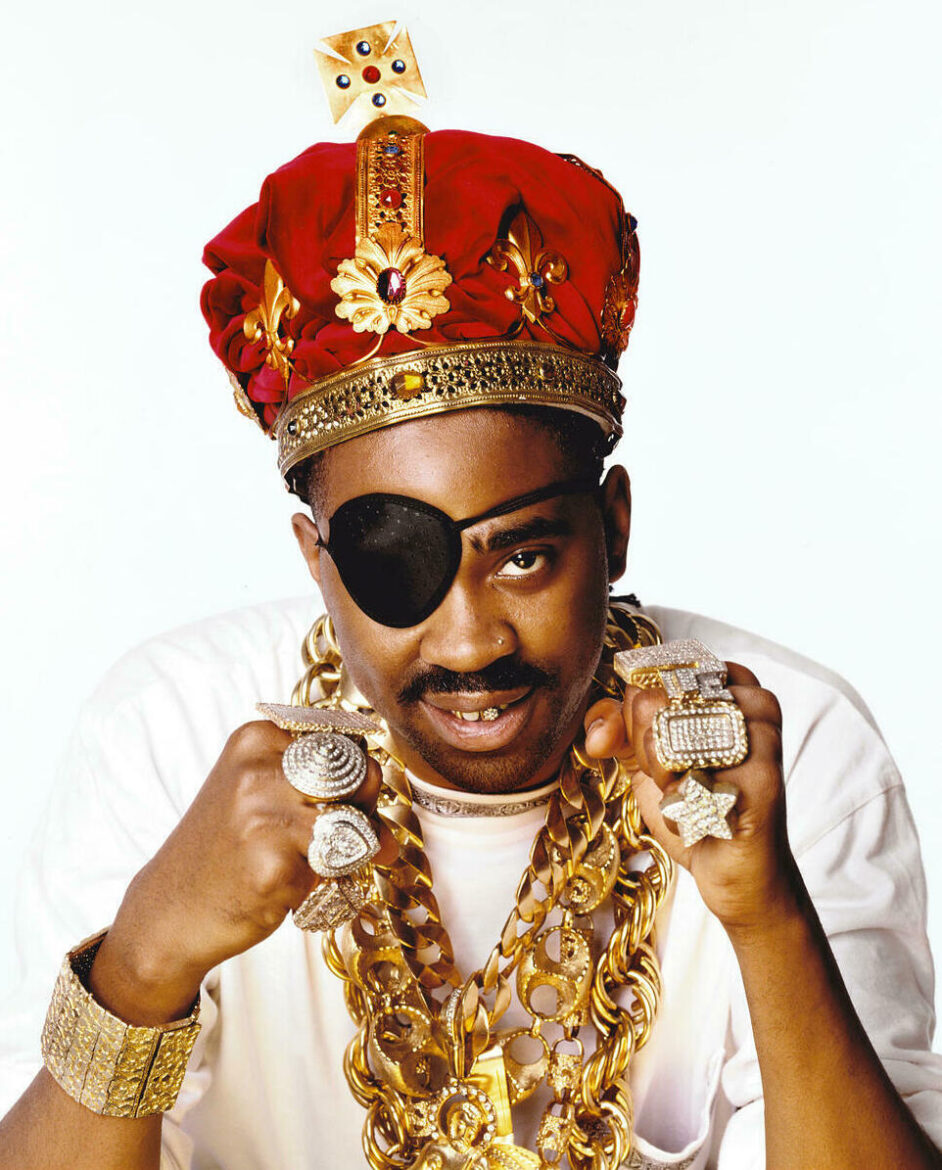 Slick Rick is known for his eyepatch and the crowns he often wears. Janette Beckman/Courtesy of Fahey/Klein Gallery