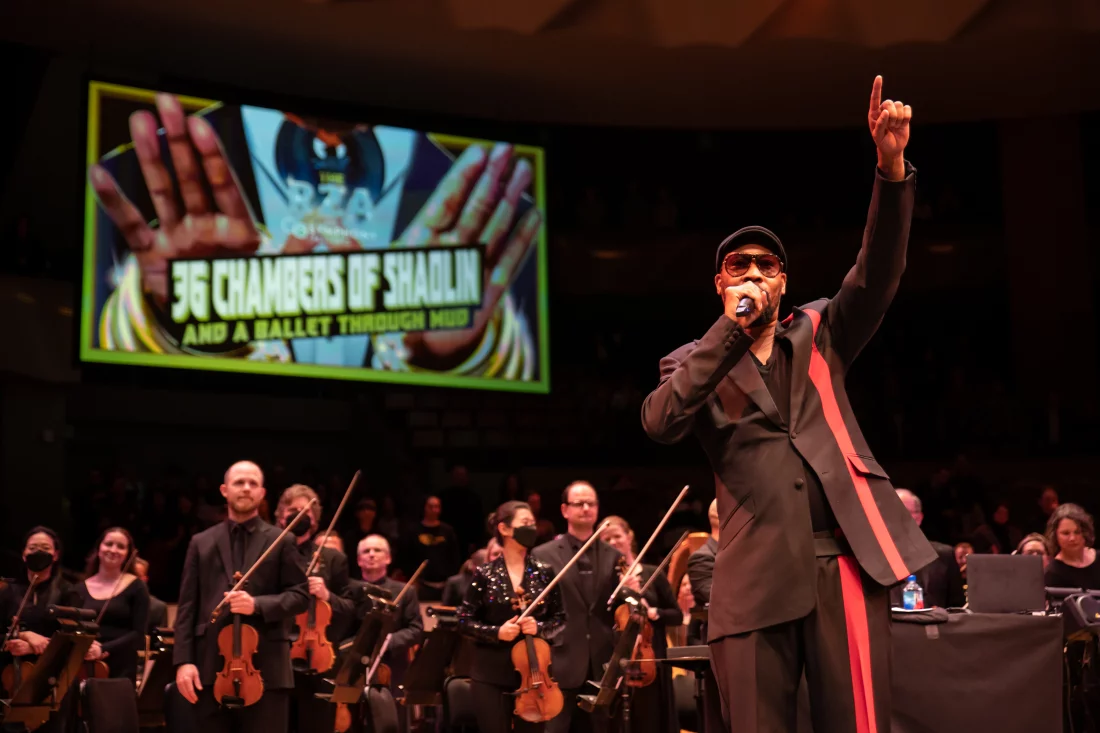 RZA premiered his composition for A Ballet Through Mud with the Colorado Symphony in 2023. Amanda Tipton/Infamous PR