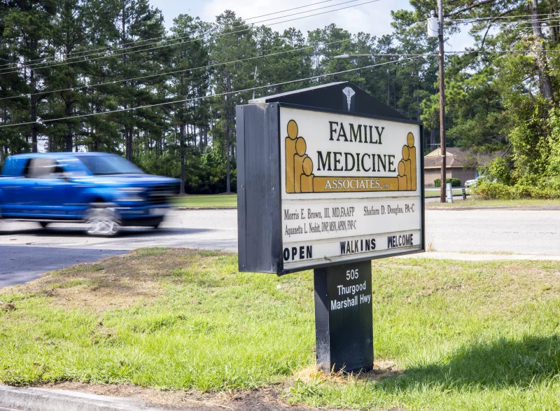 Dr. Morris Brown's medical practice serves the predominantly Black town of Kingstree, S.C. (population roughly 3,200). The area has stark health care provider shortages and high rates of chronic disease, such as diabetes, high blood pressure, and heart disease.

Gavin McIntyre for KFF Health News